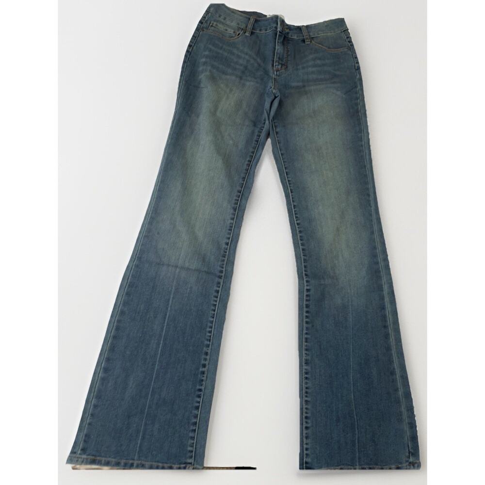 Coldwater Creek Bootcut Jeans Blue Denim Mid Rise Regular Fit Button Pockets NWT
